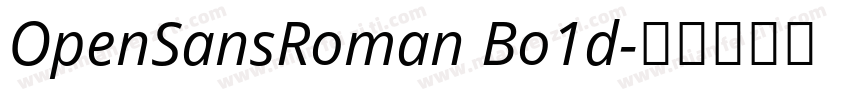 OpenSansRoman Bo1d字体转换